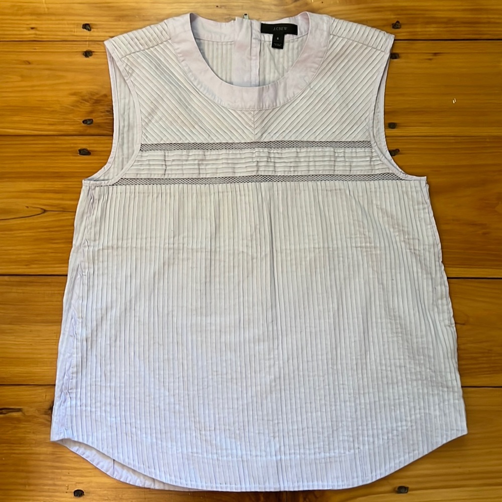 J.Crew Womens Sleeveless Blouse. Size 6. Color light lavender.